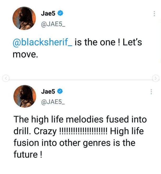 A UK Producer, Jae5 Reveals his Intention To Record With Black Sherif 3 Black Sherif