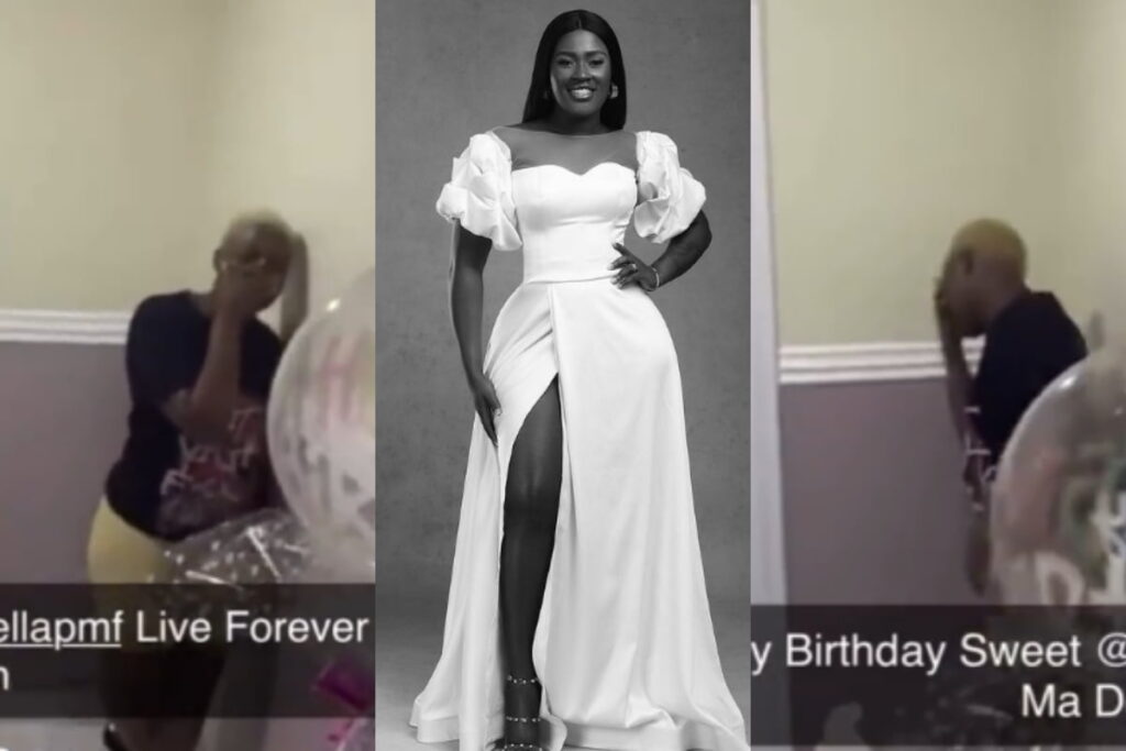 Fella Makafui Was Given A Wonderful Birthday Surprise At Midnight 