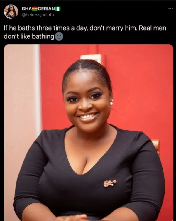 Don’t Marry Him If He Bathes 3 Times A Day – Jacinta Tells Women 3 Jacinta 1