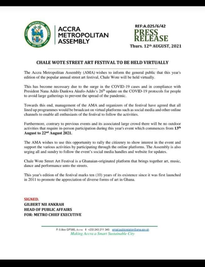 Chale Wote Street Art Festival To Be Held Virtually 2 chalewote festival 20210813 224555 gas accra