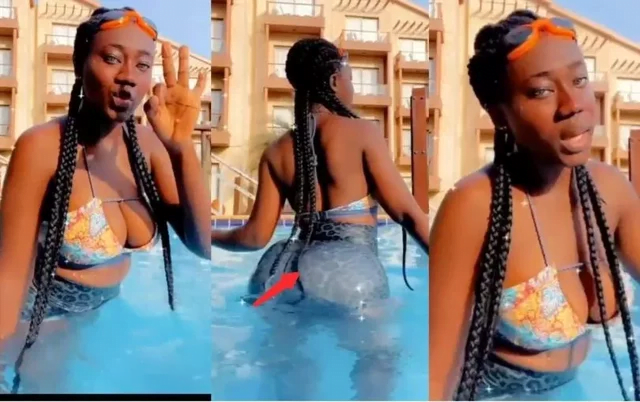 Hajia Bintu Caused Another Stair With Her Huge Nyash In A Pool (Video) 2 hajia bintu