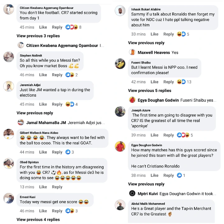 Sammy Gyamfi Chooses Between Messi And Ronaldo, Now Social Media Is On Fire 6 Messi And Ronaldo