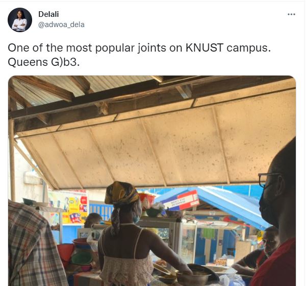 One of the most popular joints on the KNUST campus, Queen's G)b3. 3 KNUST