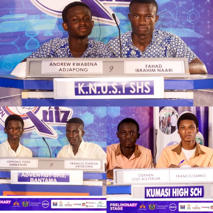 National Science And Maths Quiz 2021: See Friday's Winners After A Very Close Contests - Some Lost By 1 Point 3 National math and science quiz