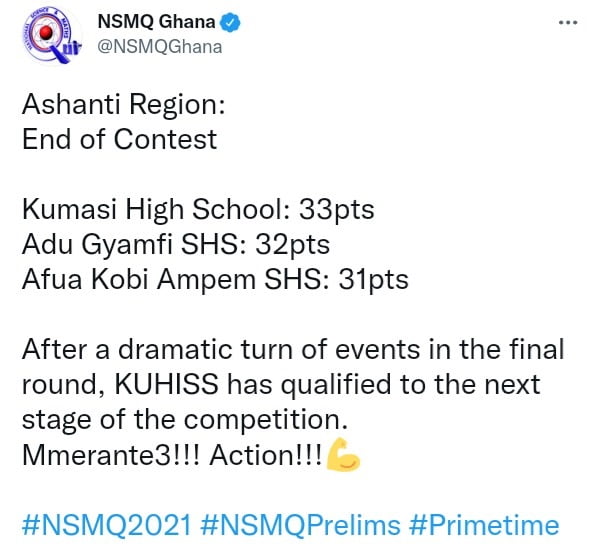 National Science And Maths Quiz 2021: See Friday's Winners After A Very Close Contests - Some Lost By 1 Point 6 contest 3