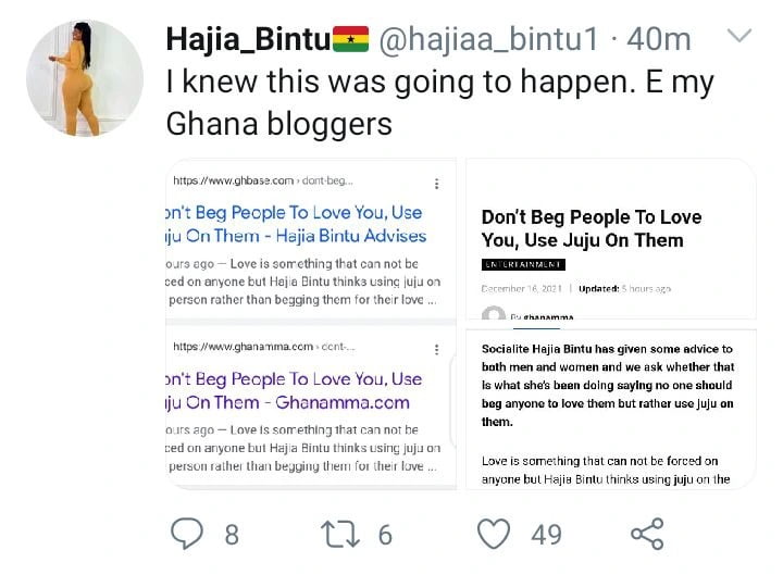 Netizens Angrily Blast Hajia Bintu For Advising Women On How To Treat Men 4 Hajia bintus post 1