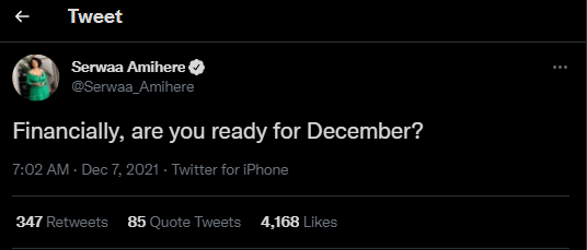 Are You Ready For Christmas Financially?-Serwaa Amihere 3 Serwaa Amihere