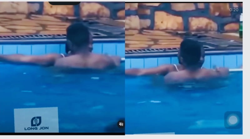 Netizens React To A Trending Video Of Couples Making It Out Clearly In A Public Swimming Pool.