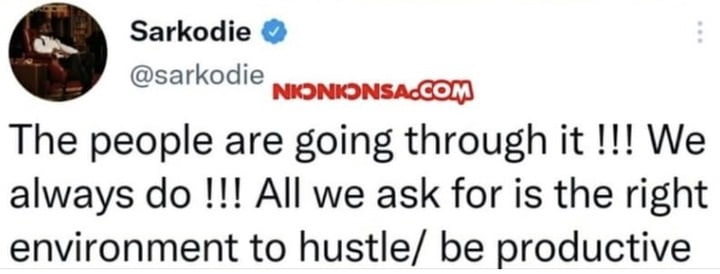 See Why Ghanaians Massively ‘Blast’ Sarkodie After Another Unexpected Post By Kwame A-Plus Pop Up 3 sarkodie tweet