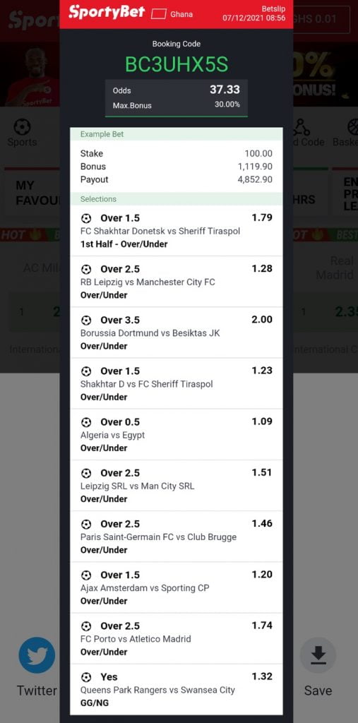 Tuesday Betting Tips, Careful Selected Odds from our sport team 3 sportybet odds