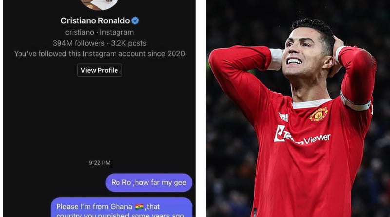A Ghanaian Trends After His Message To Cristiano Ronaldo About GFA's Comment Got Leaked 2 A Ghanaian Trends After His Message To Cristiano Ronaldo About GFAs Comment Got Leaked