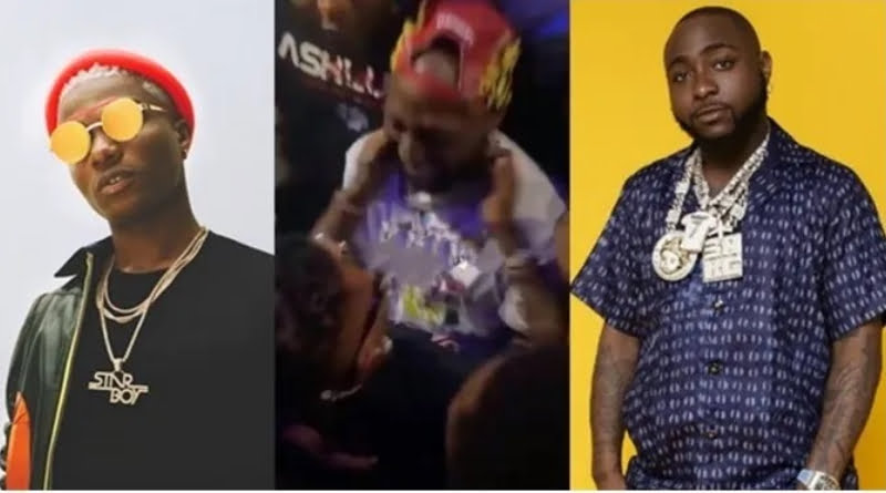 Davido And Wizkid Hug Each Other At A Nightclub In Lagos 2 Davido And Wizkid