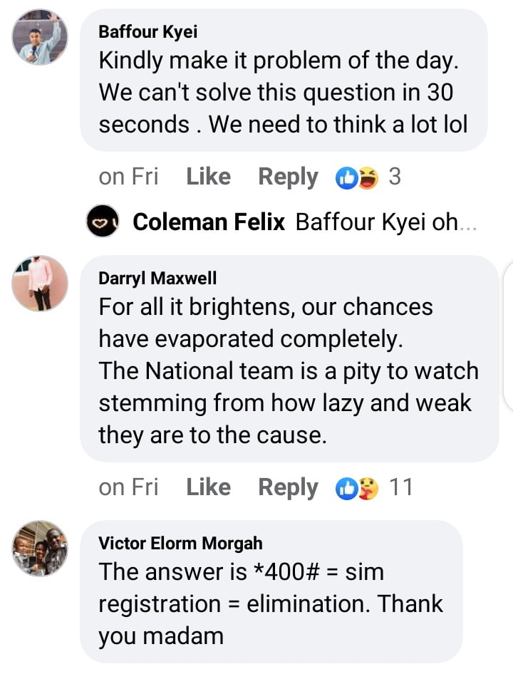 NSMQ Reacts To Ghana's Loss To Gabon With A Bold "Mathematics" Question. Check Out Some Responses 4 Ghana Black Stars vs Comoros 1