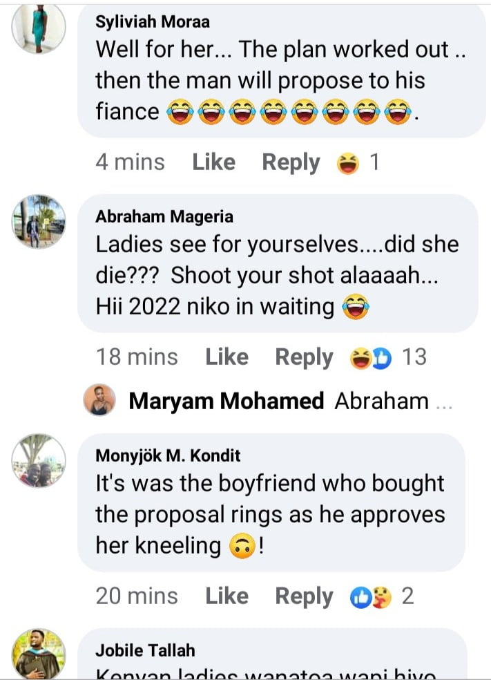 Lady Storms Boyfriend's Workplace, Went Down On One Knees To Propose, See What Happened Next 4 Lady