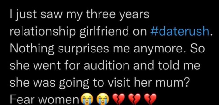 Young Man Cries As He Sees His Girlfriend On Tv3's Date Rush looking For Love (READ MORE) 3 date rush season 6