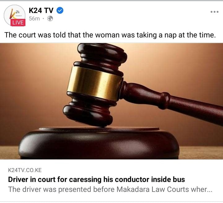 Driver in court after forcefully touching the private part of a female conductor inside a bus 3 nairobi driver