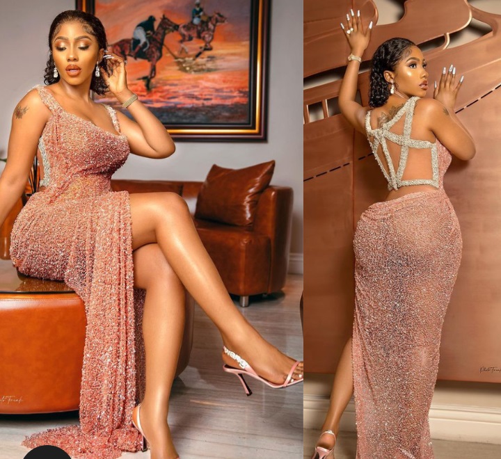 Photos: Mercy Eke's Stunning Looks In 5 Sequin Dresses 6 Mercy Eke