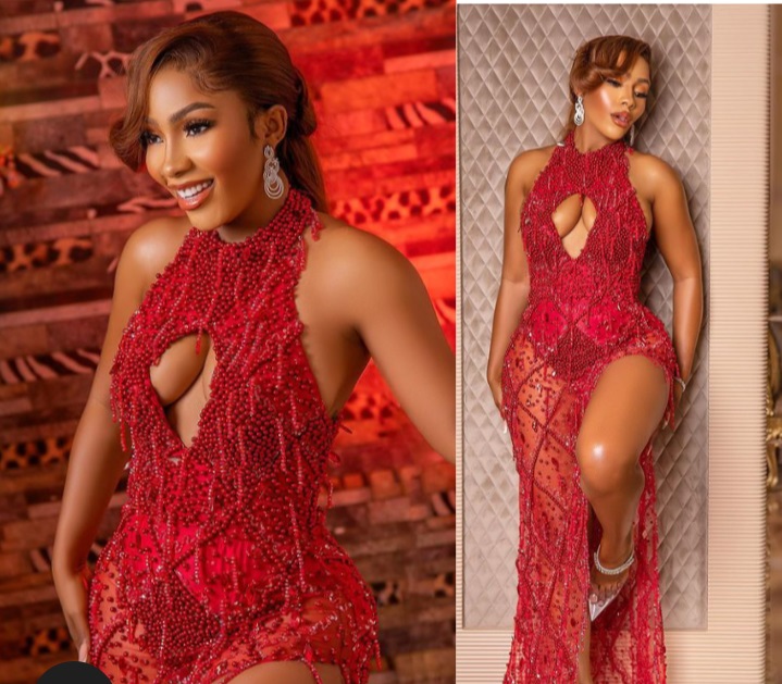 Photos: Mercy Eke's Stunning Looks In 5 Sequin Dresses 3 Mercy Eke