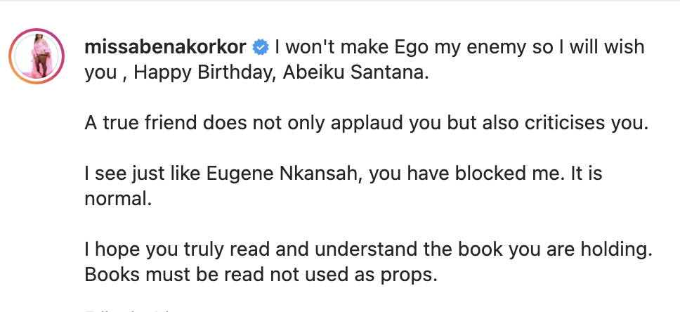 Abena Korkor Again!!! Goes After Abeiku Santana In Latest Post 3 Screenshot 2022 02 16 at 3.05.02 PM