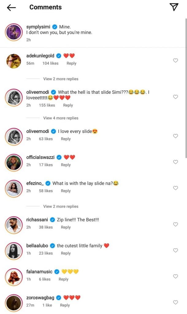 Netizens React To Lovely Pictures And Video Simi Posted With Her Husband, Child, And Mother 7 Simi