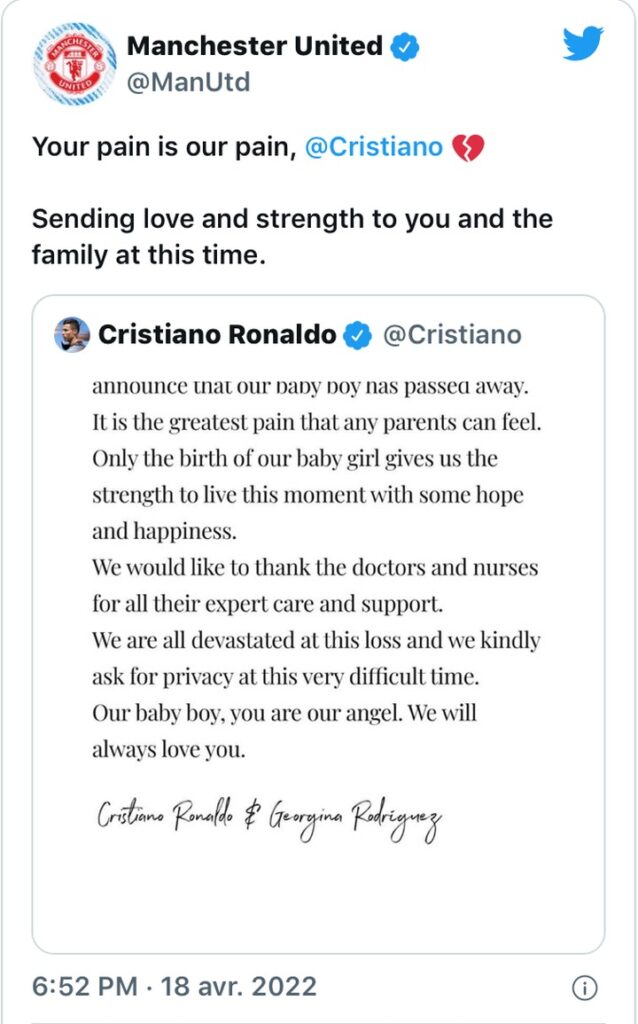 Cristiano Ronaldo Cries As He Announces The Death Of His Son 4 Ronaldos son