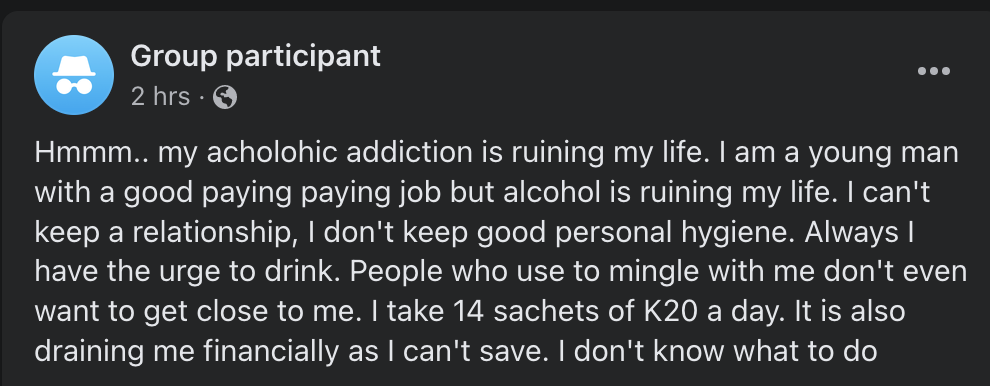 Ghanaian Man Who Drinks 14 Sachets Of K20 A Day Seeks Help 5 Screenshot 2022 04 19 at 9.54.53 PM