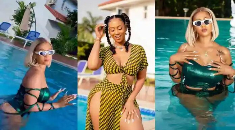 WATCH: Hajia4real Causes Traffic Online With Her Bαnging Body In A Pool 2 Hajia4real