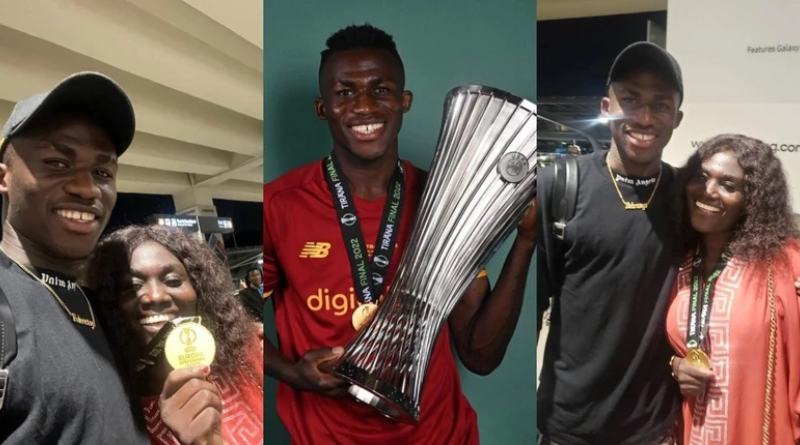 Felix Afena-Gyan presents Europa Conference League winners’ medal to mum 2 Felix Afena-Gyan