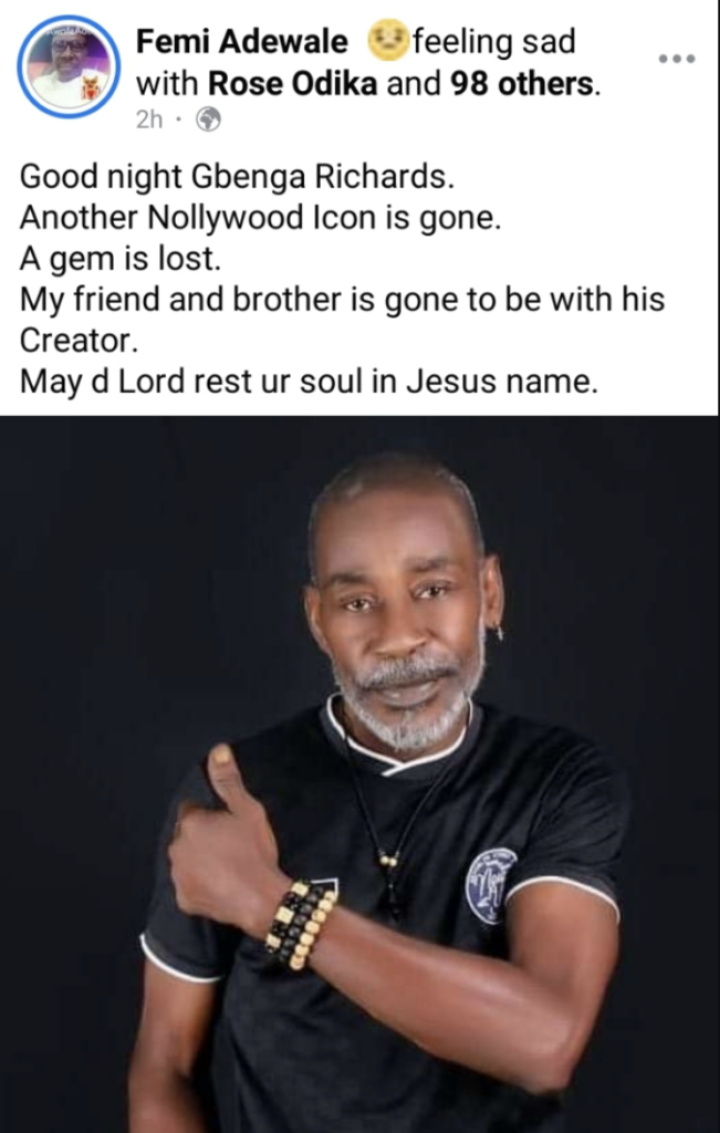 Veteran Nigerian Actor, Gbenga Richards Confirmed Dead 2 Screenshot 2022 05 12 at 7.11.06 PM