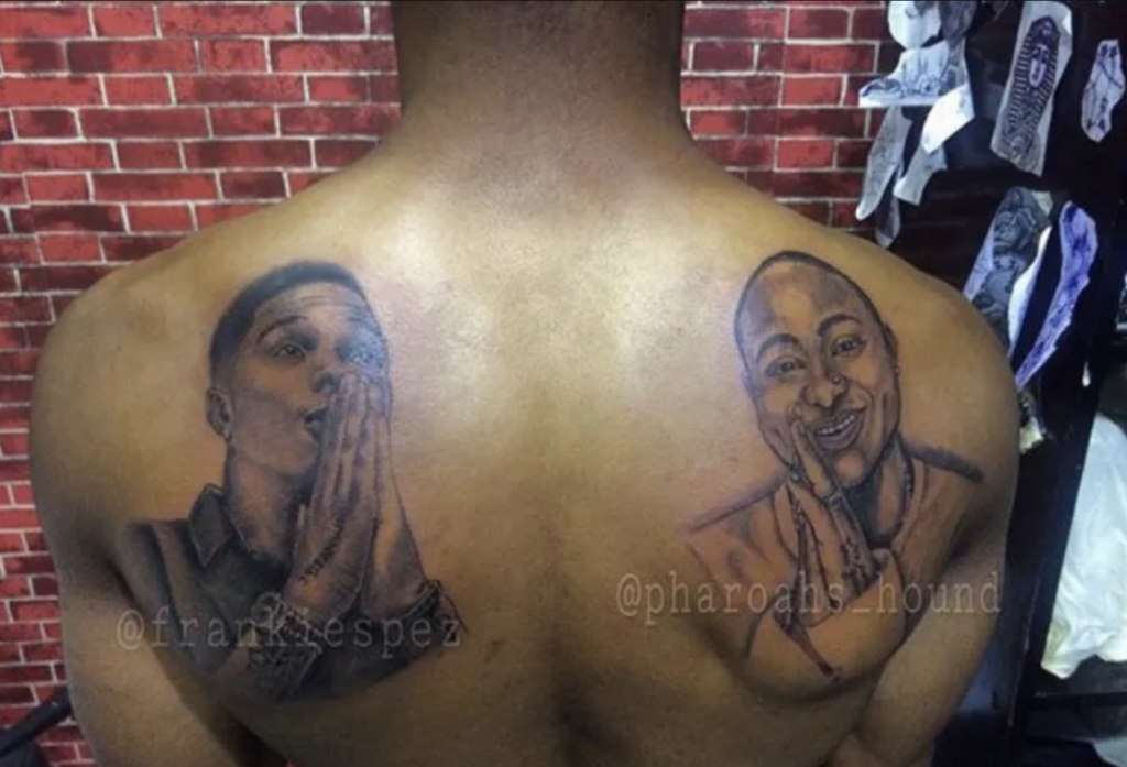 Netizens React To Photo Of Nigerian Guy Who Has Drawn The Faces Of Davido & Wizkid On His Body 2 Screenshot 2022 05 28 at 9.24.23 AM