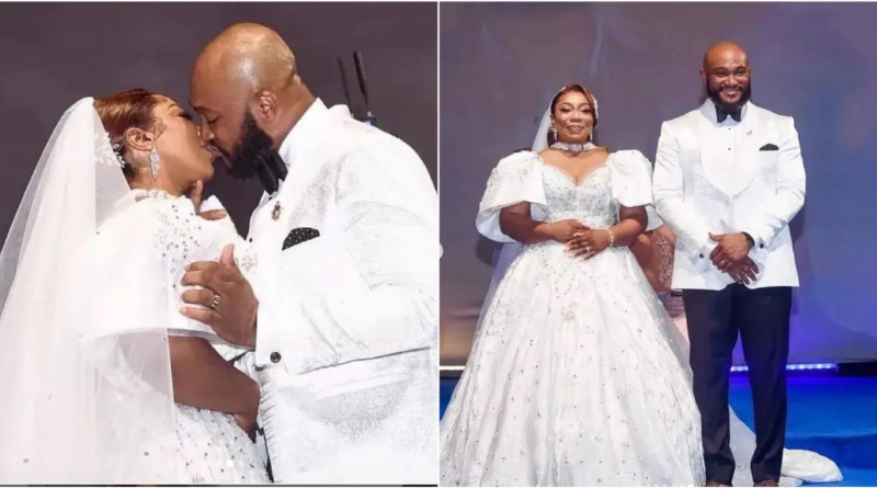 The Moment Blossom Chukwujekwu And His Wife ‘Lock Lips’ On Their Wedding 2 Blossom Chukwujekwu