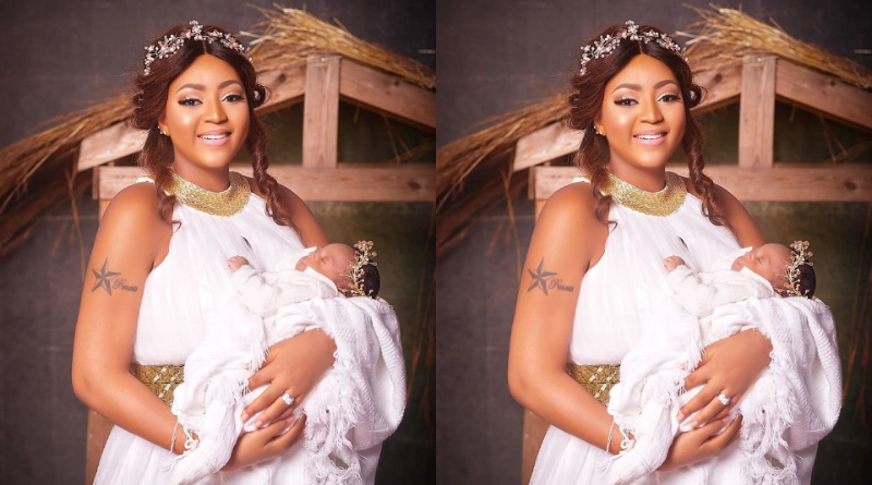 Video Drops as Regina Daniels Adorably Cradles Her Newborn Son After Labour 2 Regina Daniels