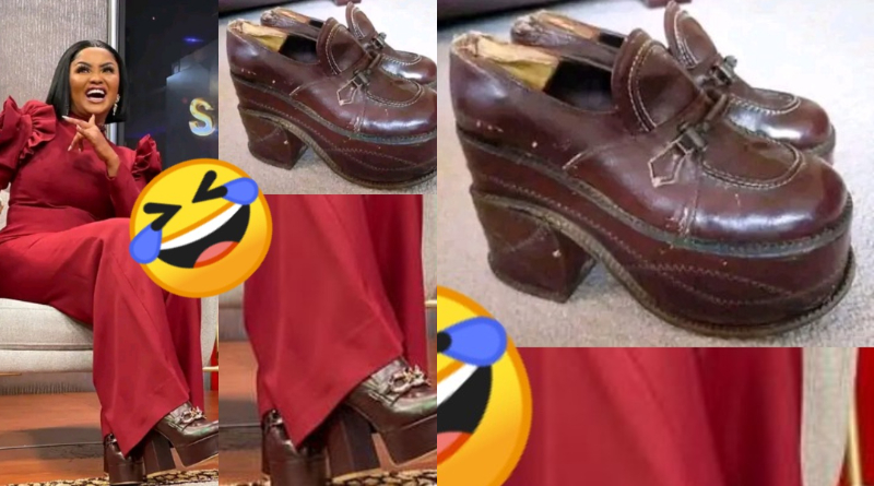 "This is the court shoe oo" Nana Ama Mcbrown sparks massive reactions online with her shoe 2 Nana Ama Mcbrown