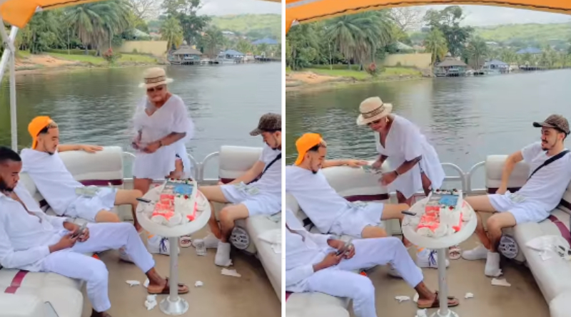 Afia Schwarzenegger Sprays Dollars On Her Twins To Celebrate Their Birthday (WATCH) 2 Afia Schwarzenegger Sprays Dollars On Her Twins To Celebrate Their Birthday