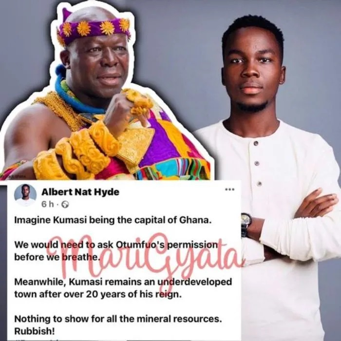 Albert Hyde aka Bongo Ideas has sparked the wrath of Asanteman after calling out the Otumfuo. 3 Albert Hyde