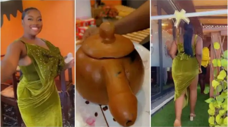 Potofshuga: Shugatiti causes stir at a new restaurant with huge backside (VIDEO) 2 Shugatiti