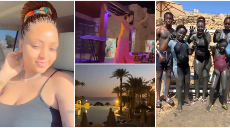 Regina Daniels Shares Fun Video As She and Family Take Mud Bath During Vacation in Jordan 2 Regina Daniels Shares Fun Video