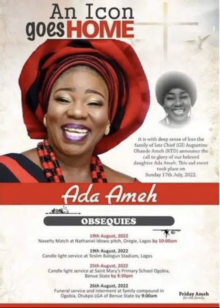 Ada Ameh's Family Discloses Details Of Her Burial 2 Screenshot 2022 08 12 at 5.55.08 AM