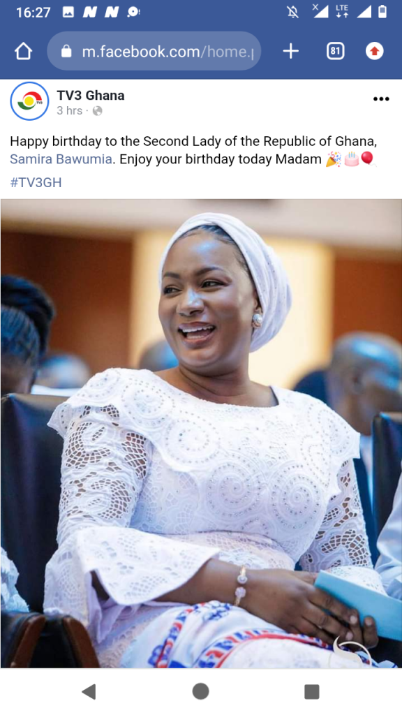 Massive Reactions As TV3 Ghana Drops A Photo Of Samira Bawumia On Social Media 3 Samira Bawumia