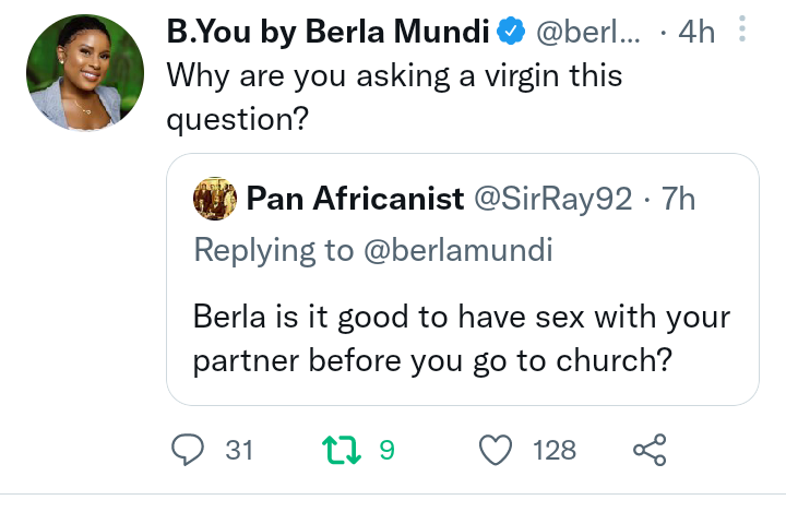 34-Year-Old Berla Mundi Is Still A Virgin - Details