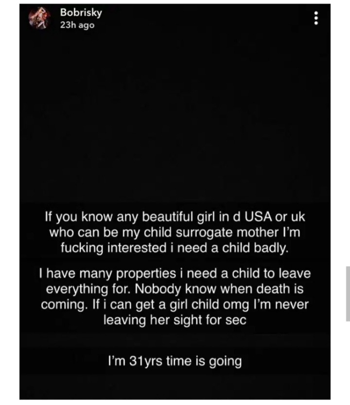 I Love Girls, I Need A Beautiful Woman To Make Me A Mummy - Bobrisky 3 Bobrisky