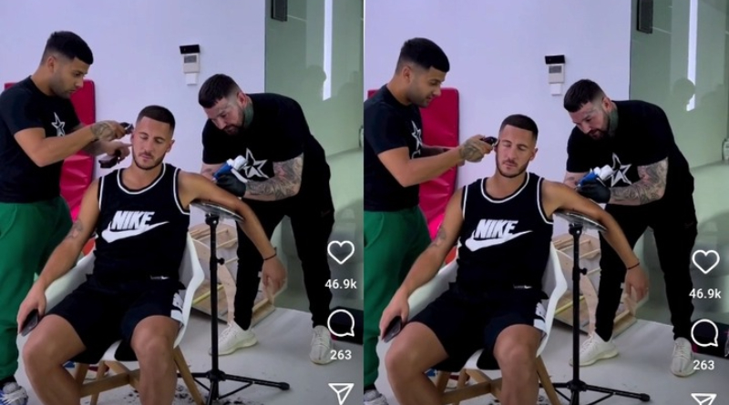 Eden Hazard was spotted having both a tattoo and a haircut (Reactions) 2 Eden Hazard