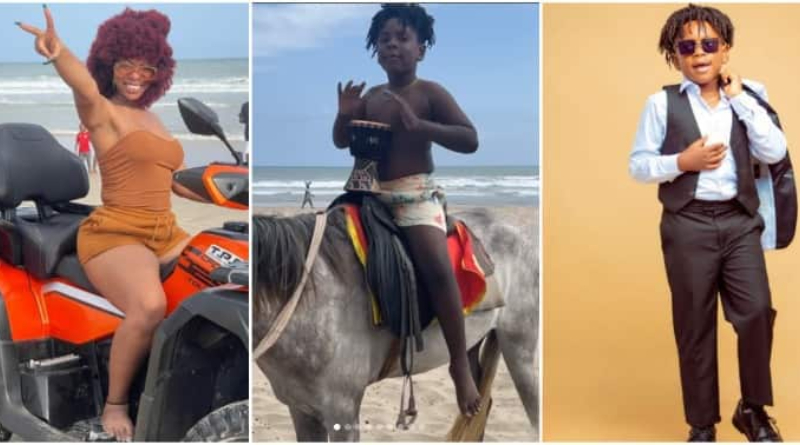 Michy Drops A Video Of Majesty Riding A Horse At The Seashore