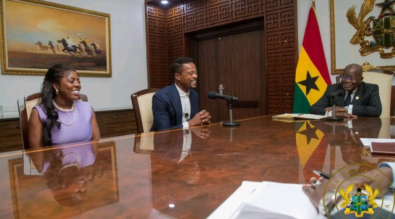 Nana Aba Anamoah And Patrice Evra Storm Jubilee House To Meet Nana Addo Dankwa Akufo-Addo 2 Nana Aba Anamoah And Patrice Evra visit Nana Addo Dankwa Akufo-Addo