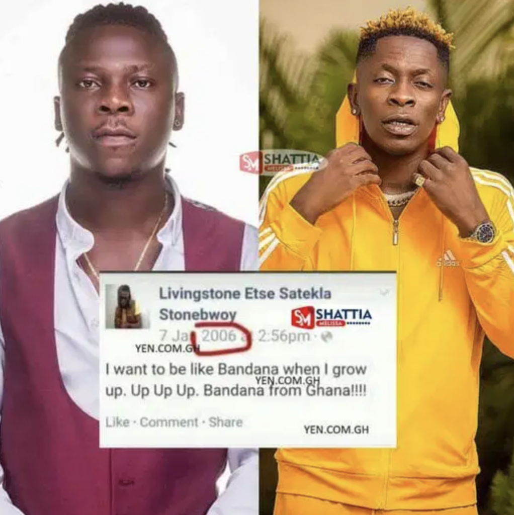 'I Want To Be Like ‘Bandana’ When I Grow Up' – Old Post Of Stonebwoy About Shatta Wale Hits The Internet 2 Screenshot 2022 09 06 at 8.03.33 PM