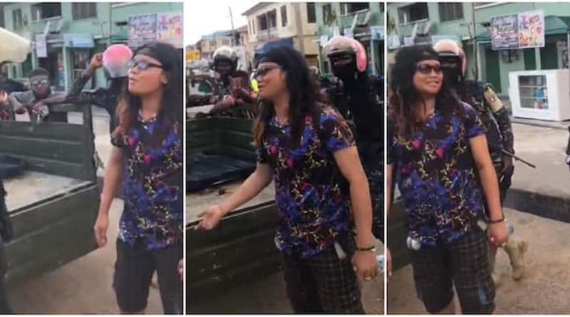 The Korean Man Who Looks Like Nana Ama McBrown Asked To Show Ghana Card By Police In Funny Video 2 The Korean Man Who Looks Like Nana Ama McBrown