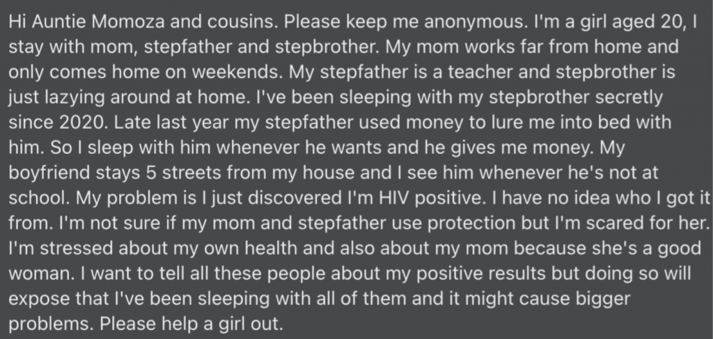 Lady Who Has Been Sleeping With Her Step-father & Step-brother Confesses 2 Screenshot 2022 10 02 at 11.30.49 AM