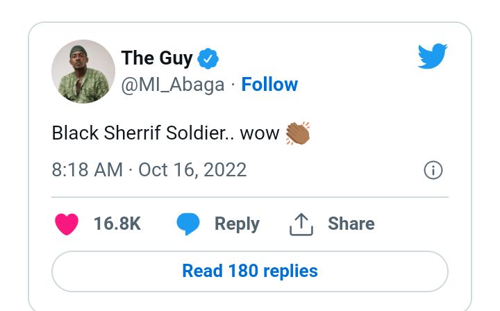 MI Abaga Lauds Black Sherif's 'Soja' Song On His Debut Album - 'The Villain I Never Was' 3 Screenshot 20221018 1216122 1