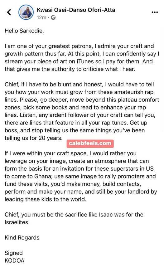 Enough Of The Amateurish Rap Lines - An Unimpressed Sark Fan Goes Ham On Sarkodie 2 1668241353699