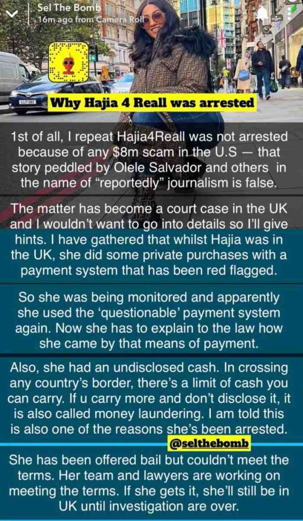 Hajia4Reall: Singer Wasn't Arrested Due To Her Alleged $8M Fraud Scheme - New Source Reveals 2 1668520321223